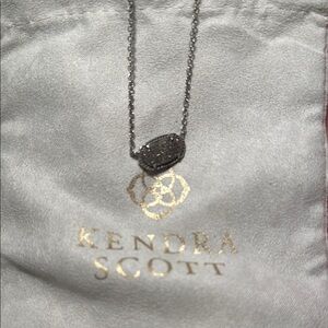 Kendra Scott “Elisa” pendant necklace with druzy stone